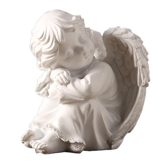 Estatua de Ángel de la Guarda Resina Figura de Ángel Pequeño Recuerdo Curación Simpatía Regalo para Estante Hogar Sala de Estar Escritorio Oficina Decoración