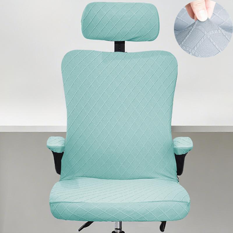 3Pcs/Set Computer Swivel Chair Cover Universal Ergonomic Game Chair Cover with Headrest Armrest Cover for Office Home