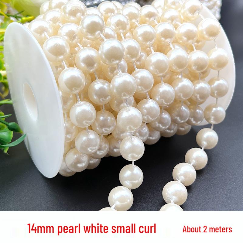 Adjustable 6-14mm Pearl Strand Chain for DIY Wedding Decor