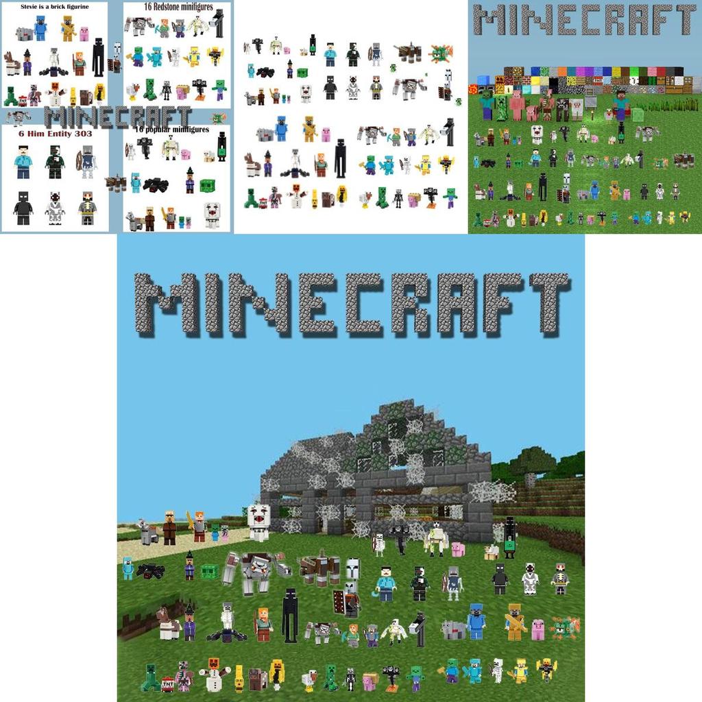 Figures Steve Minecraft Him Building Blocks Toys Bricks Children Birthday Gifts