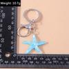 Cute Summer Beach Conch Shell Keychain Women Girls Starfish Key Ring Pendants for Handbag Decor Handmade Key Chain Gifts