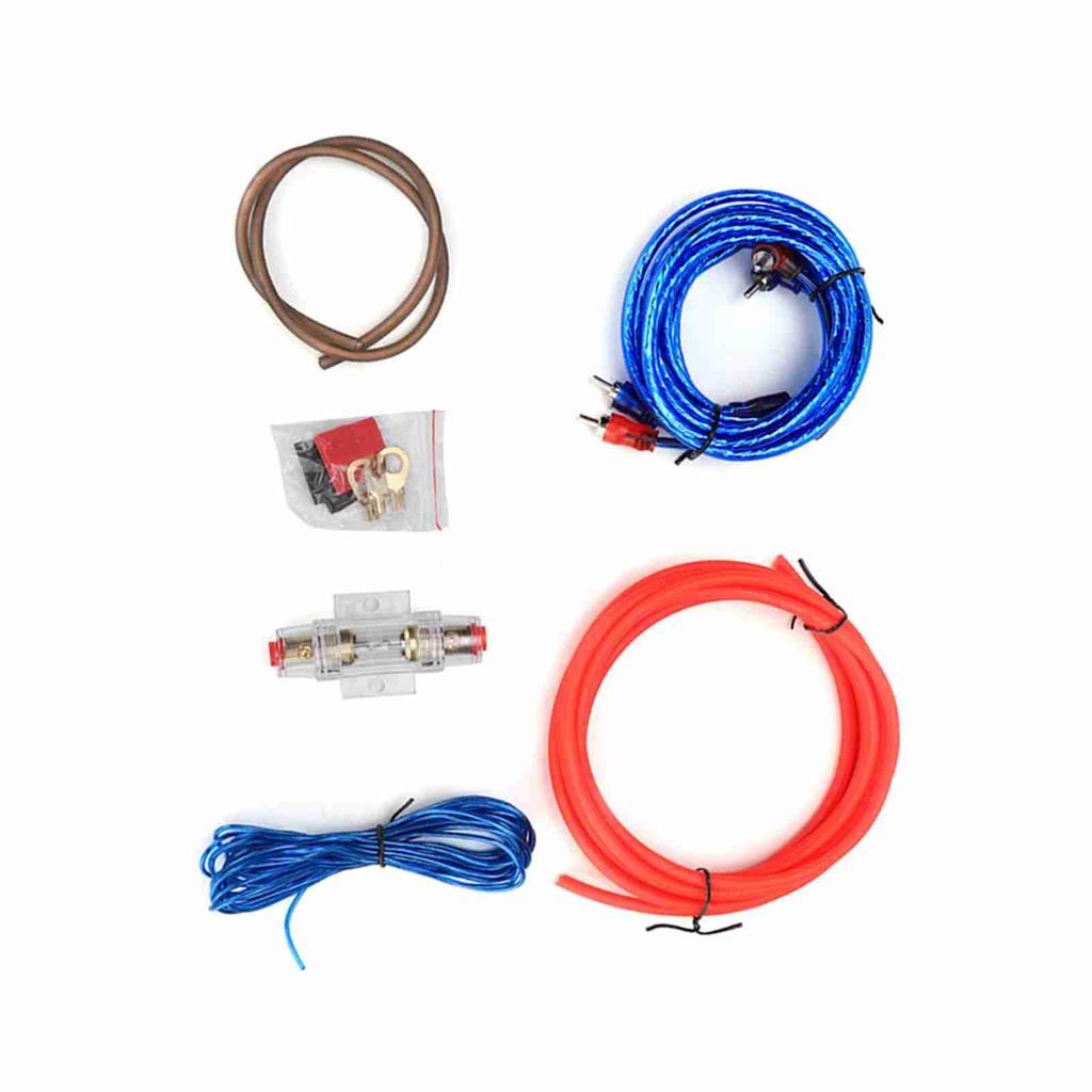 Car 10GA Power Amplifier Subwoofer Audio Speakers Replacement Zinc Alloy Wire Set Kit