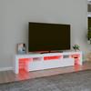 Vidaxl Szafka Pod Tv Z Oświetleniem Led, Biała 200X36,5X40 Cm