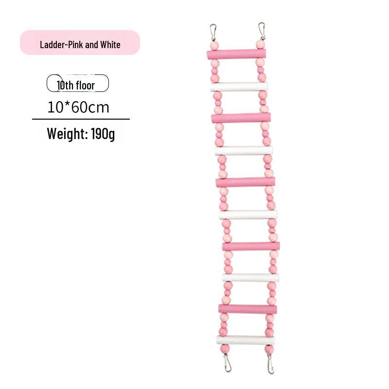 

Лестница и качели для птиц в виде радужных макарон - красочное украшение для клетки попугая New Model