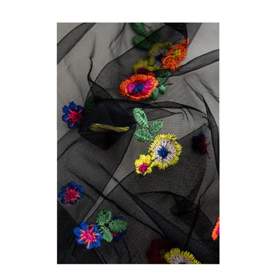 

Скатерть-дорожка с цветочной вышивкой, вышитая цветочная тюлевая скатерть-дорожка, весенне-летняя скатерть-дорожка для дома, званого ужина, праздничного украшения 180cm D