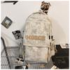 High value niche design backpack couple simple letters lightweight large capacity backpack