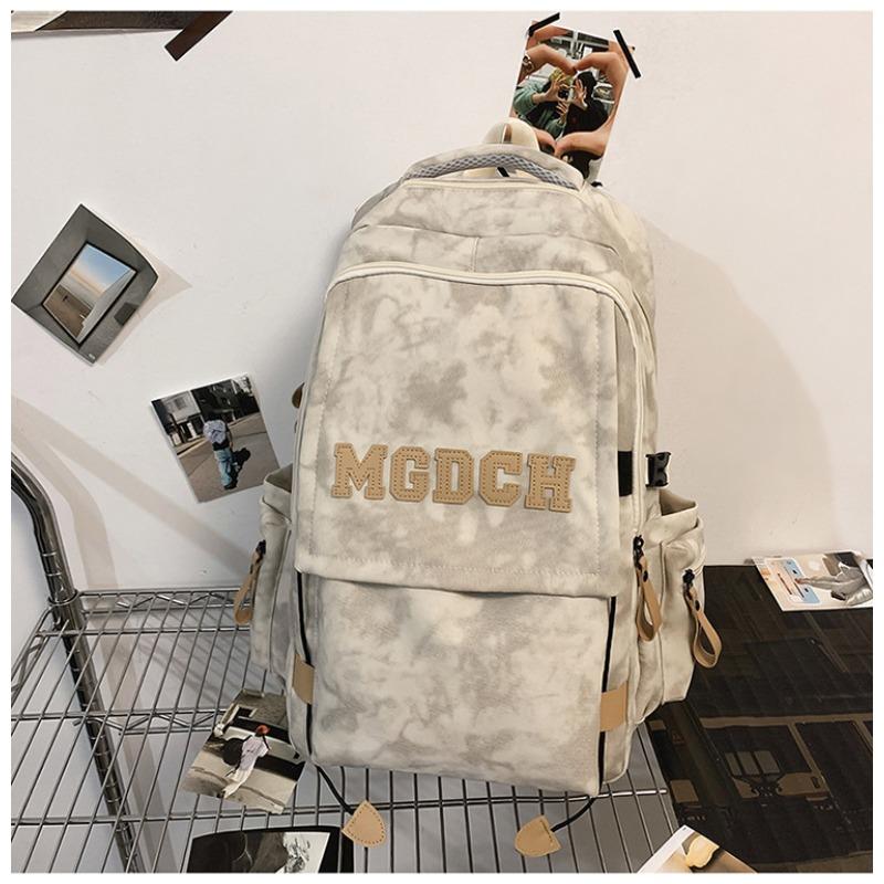 High value niche design backpack couple simple letters lightweight large capacity backpack