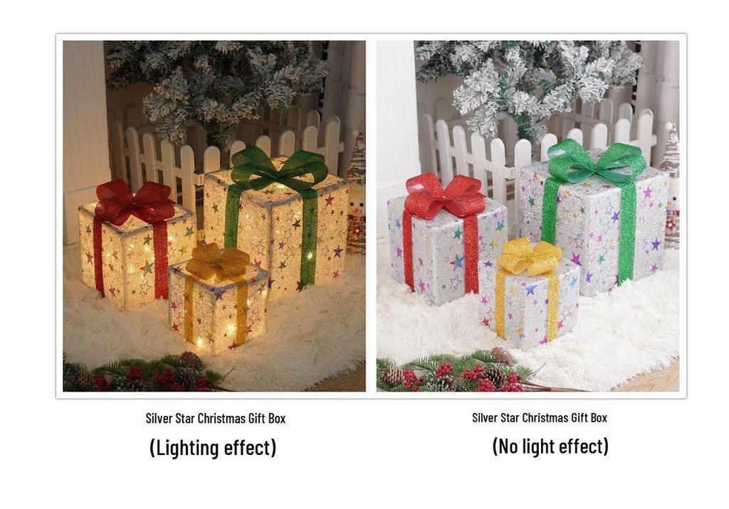Christmas LED String Lights Gift Set: 3-Piece Decoration for Festive Party Atmosphere