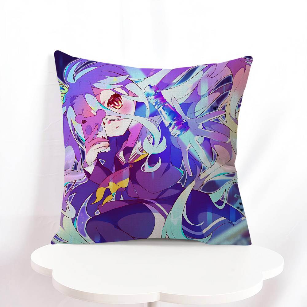 NO G-GAME NO LIFE Shiro 45*45cm Cushion Cover Pillow Cover Decor Pillowcase Home Pillowcase For Couch Pillow