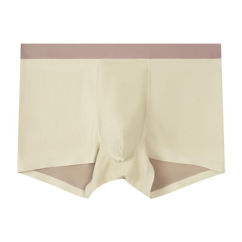 Men's Seamless Double-Sided Modal Boxer Briefs - Breathable, Antibacterial Mulberry Silk Crotch