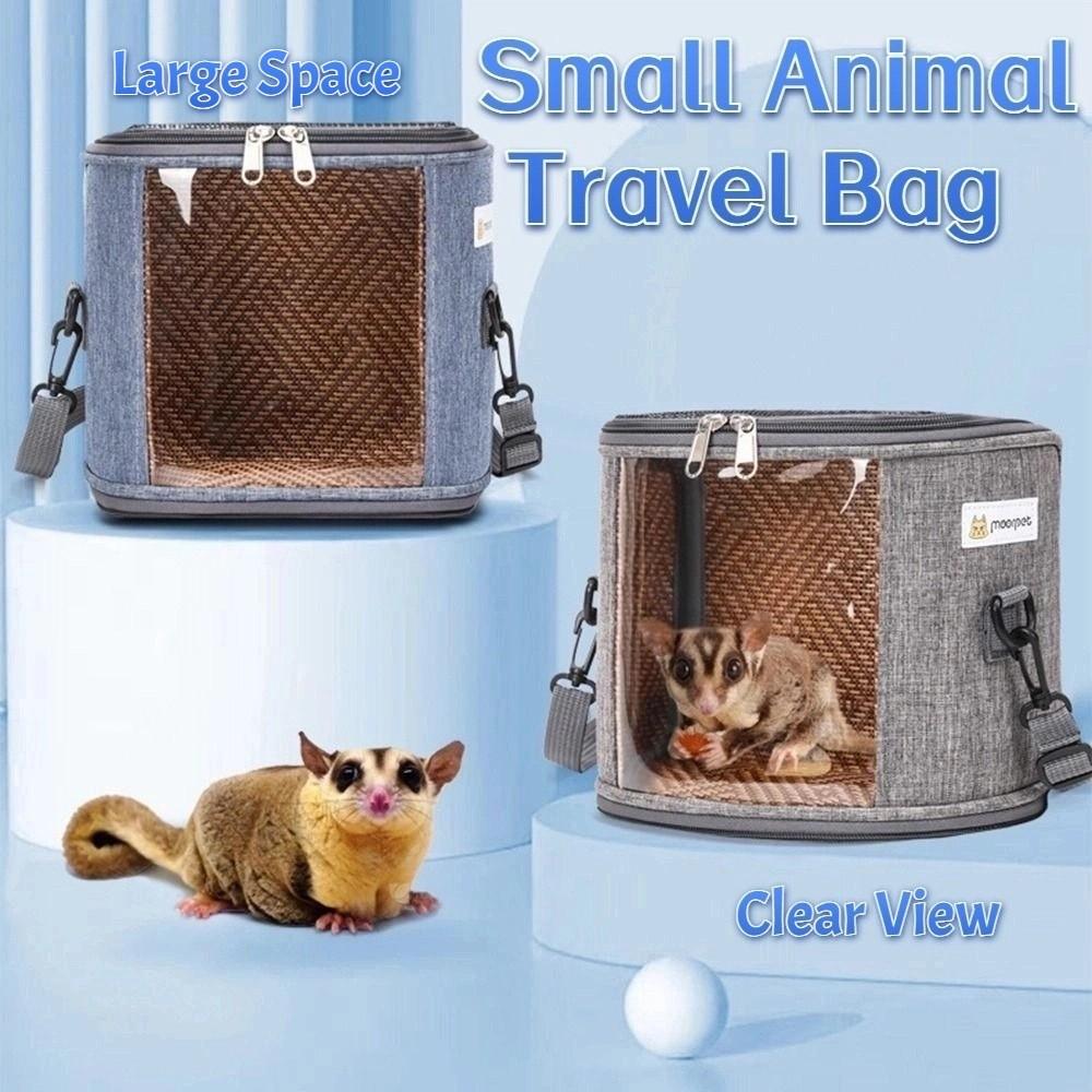 Portable Pet Takeaway Bag Handheld Breathable Chinchilla Outdoor Cage Oxford Clear View Guinea Pig Carry Bag Small Animal