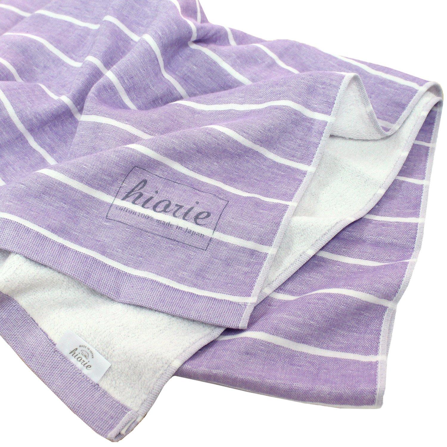 

hiorie Made in Japan Large Gauze Grape Large Bath Senshu Towel (Hiorie) Towel, Border, 150cm, Border, Towel, Big, Large, виноградний