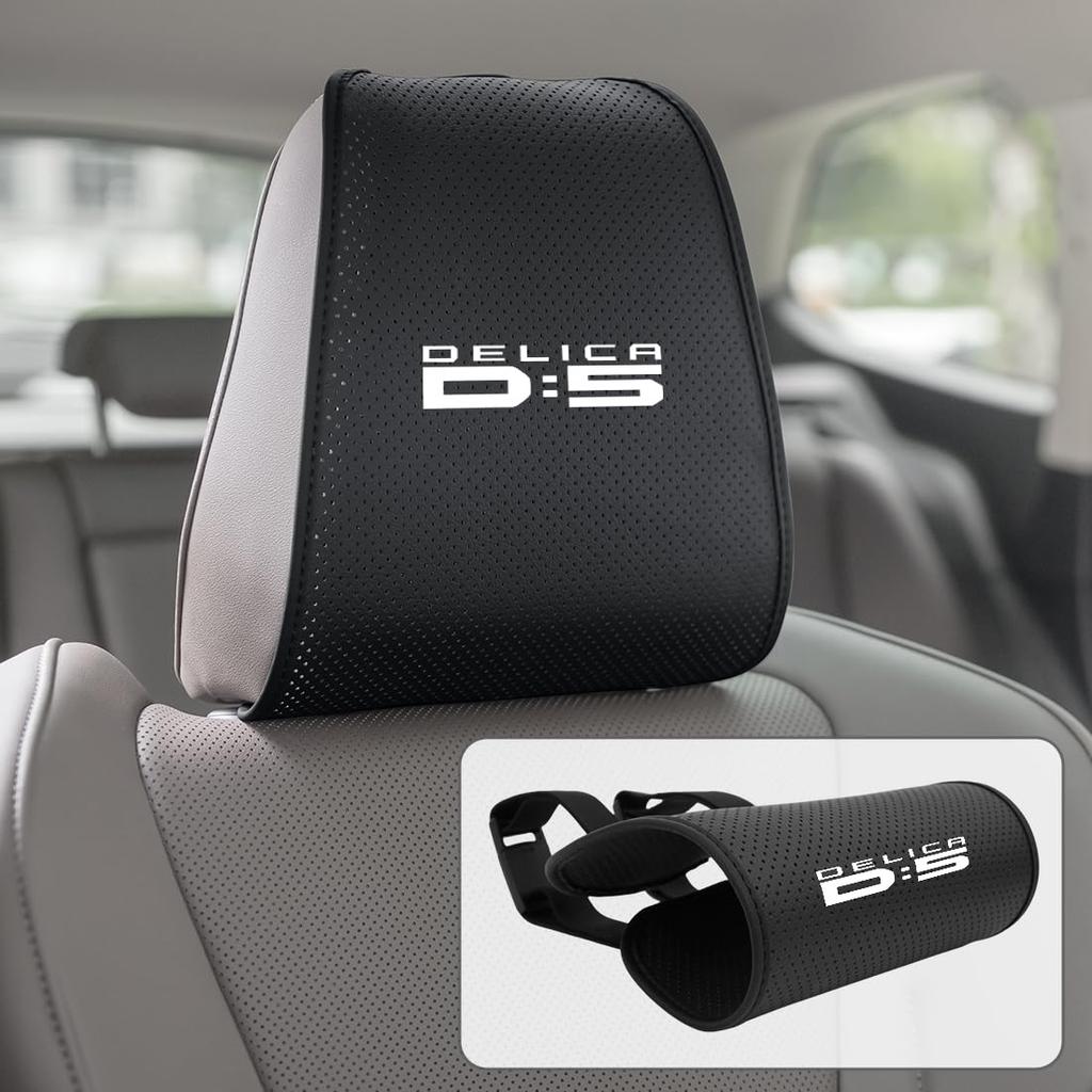 Set of 2 Delica D5 Headrest Covers with Ventilation Holes for a Comfortable Neck Compatible with the Delica and CV Easy Perfect for Custom Car and