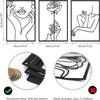 Modern Minimalist Abstract Metal Wall Art Female Silhouette Linework Home Decor