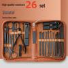 26-Piece Black Nail Clipper Set: Cuticle Nipper, Ingrown Toenail Tool, Complete Foot Care Kit