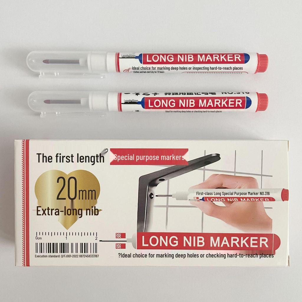 72-Hour Cap-Off Long-Tip Woodworking Marker