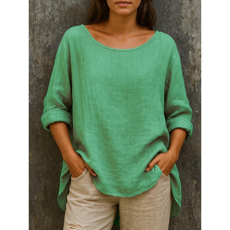 GMXIA Women's Fashion Casual Autumn Winter Long Sleeve O-Neck Blouses & Shirts