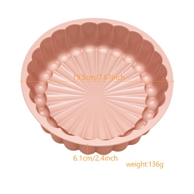 

Силиконовая 8-дюймовая круглая форма для торта «Шарлотта» с клубникой, чизкейком, брауни, форма для хлеба, форма для выпечки торта, поднос для пирога, форма для хлеба с фланом розовый
