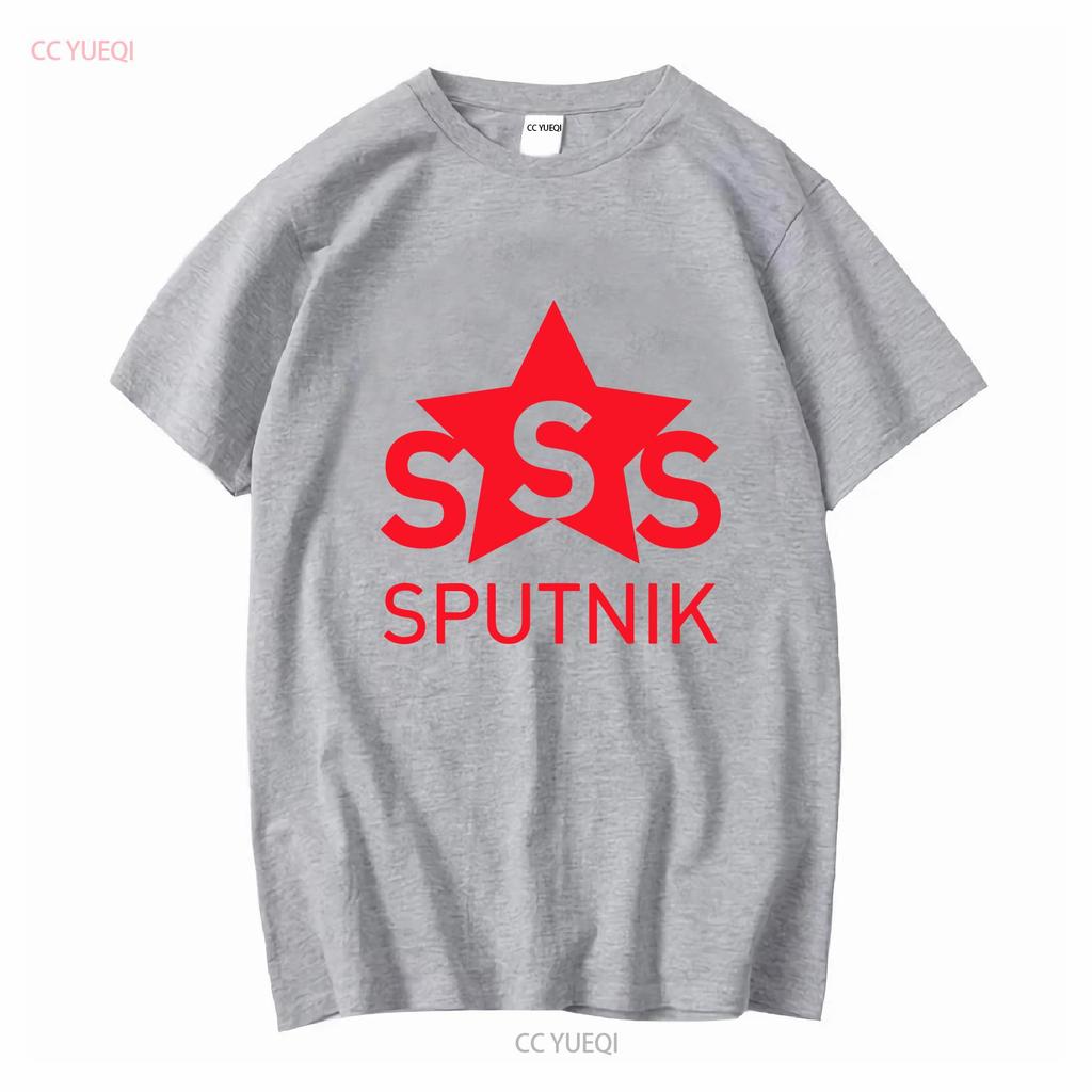 Sigue Sputnik T Shirt long or short sleeves vintage Washed fashion streetwear Slightly designer clothes Stretched Unisex Soft