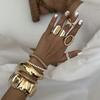 Irregular Metal Design Personality Exaggerated Bracelet for Women Hip Hop Spring Brangles Fashion High Men Jewelry Gift