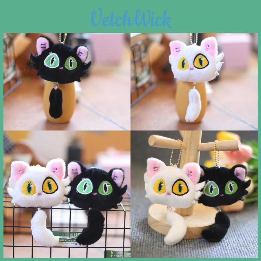 Adorable Cute Cat Plush Keychain Soft Pp Cotton Stuffed Animal Bag Charm