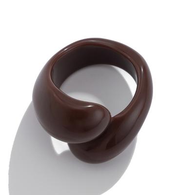 Multicolor Resin Water Drop Ring Geometric Open Cuff Finger Ring Wedding Jewelry Comfortable Wear Party Accessory
