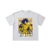 260 GSM Double Yarn 32 Count 100% Cotton Saint Seiya V28 Gemini Print Unisex Heavy Cotton T Shirt