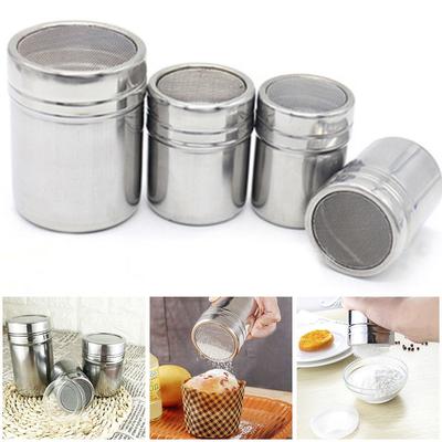 Stainless Steel Fine MeshType Of Powder Sprinkler Icing Sugar Cocoa Flour Jar