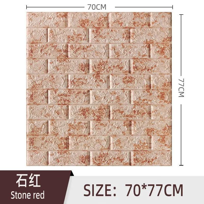 1pc/10pcs 3D Wall Panel Self Adhesive Foam Plastic Wall Sticker Peel Living Room Bedroom Marble Stickers TV Wallpaper Home Decor