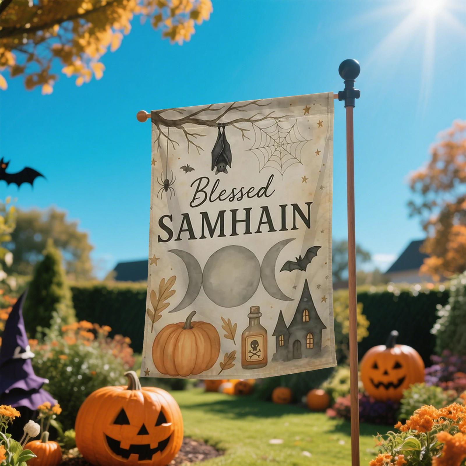 

Хэллоуин Самайн Садовый Флаг, Винтажный Декор для Двора с Ведьмой, Осеннее Наружное Украшение, Забавный Жуткий Баннер для Веранды, Знак для Двора на Хэллоуин с Тройной Луной 23*35 дюймов One Size