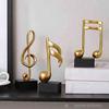Goldfarbenes Finish Musiknoten Statuen | Schöne Heimdekoration - (3er-Pack, Golden)
