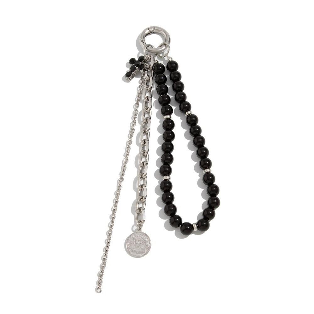 

Metal Chain Bag Pendant Star Rivet Peach Heart Key Ring New Pearl Beadeds Keychain Daily Style B