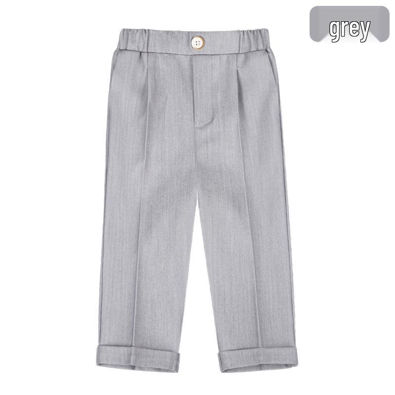 Pantaloni de costum uni pentru copii - Pantaloni lungi casual pentru băieți pentru uniforma de școală primară, costum de spectacol de primăvară/toamnă