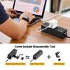 Desk Power Socket Removable Clamp Socket with USB C Desk Clamp Power Strip 6 Outlet Desktop Mount Power Station