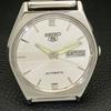 AUTOMATIC 6309A VINTAGE SEIKO 5 JAPAN MENS SILVER COLOR DIAL WATCH A701407-5 R206b-a701407