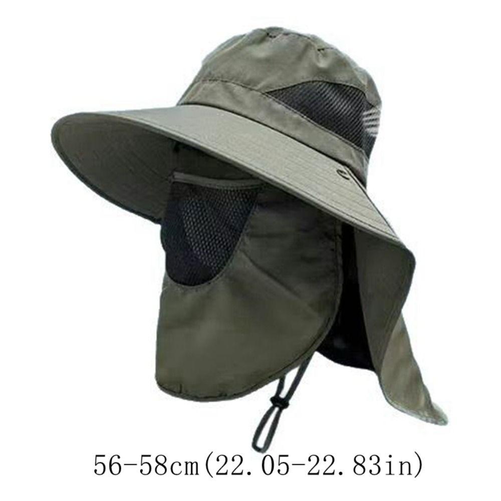Caps Mask Set Bucket Hat Sunscreen Sun Hat Fishing Caps Fisherman Hat  Climbing