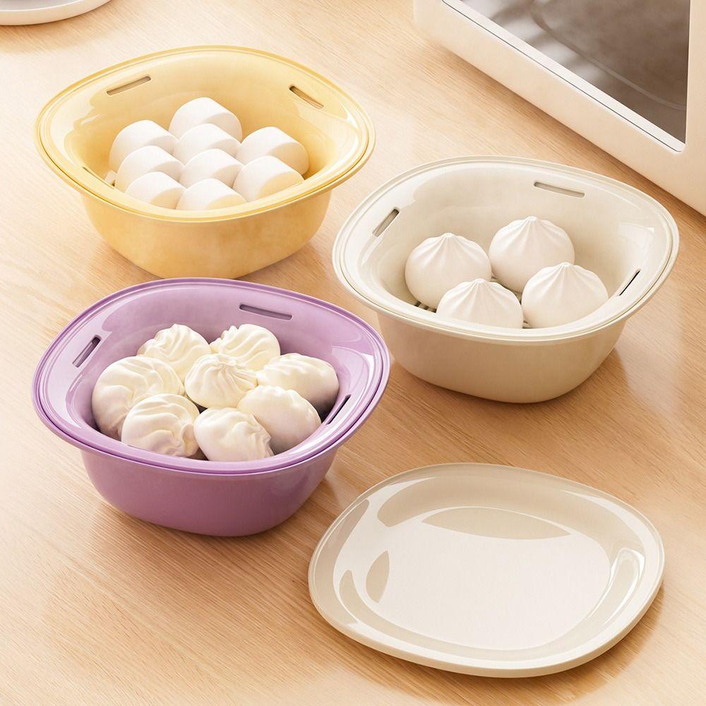 3-IN-1 Colander with Mixing Bowls Set Multi-functional Household Food Strainer with Lids Plastic Drain Basket Kitchen Essentials