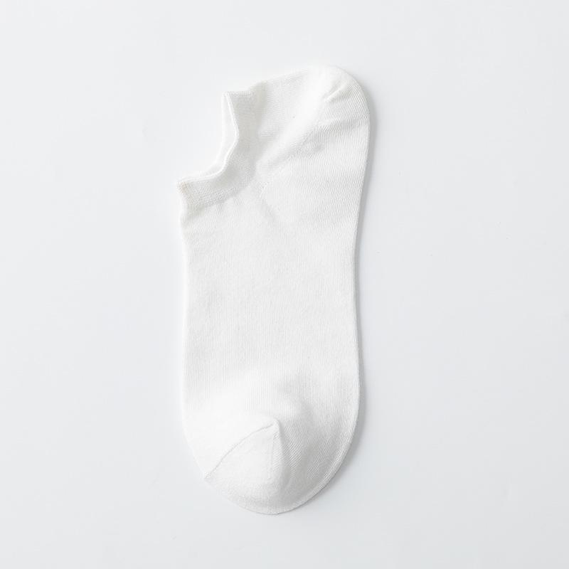 Men's Low-Cut Breathable Cotton Boat Socks - Anti-Drop, Sweat-Absorbent, Solid Color