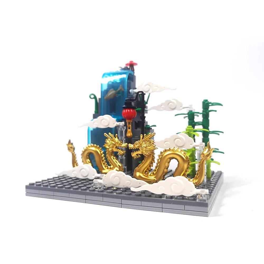 Chinese dragon MOC building block doll decorative building blocks assembly building blocks decoration