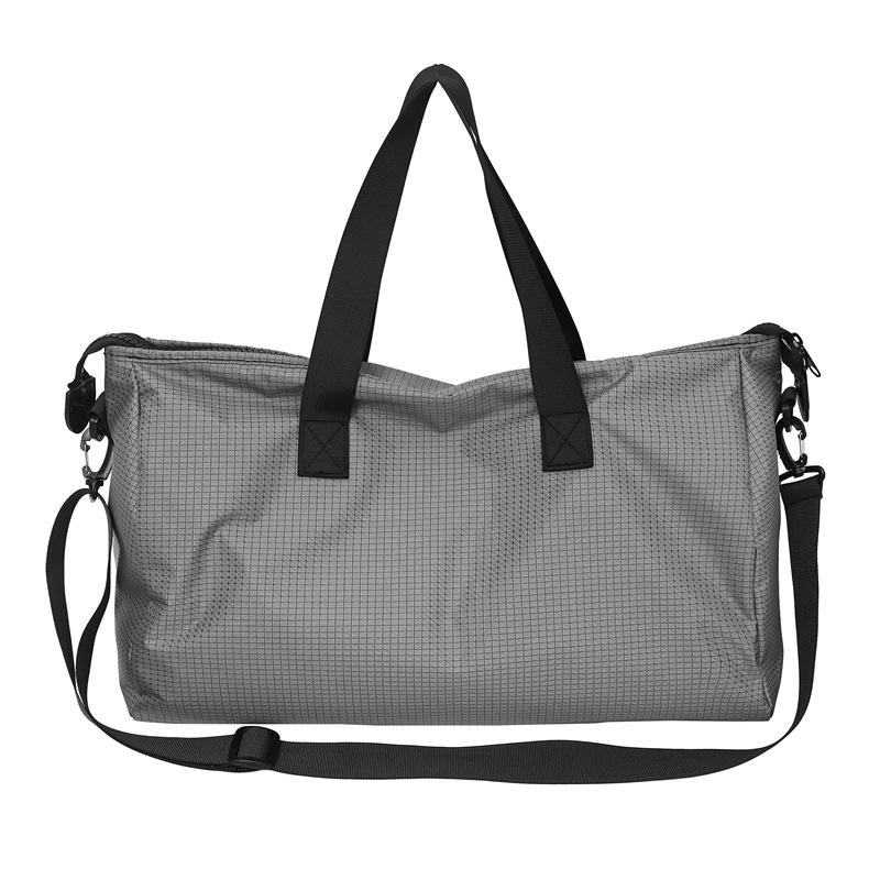 Simple plaid fitness bag New trendy, lightweight and fashionable shoulder commuter travel bag Korean version portable boarding duffel bag
