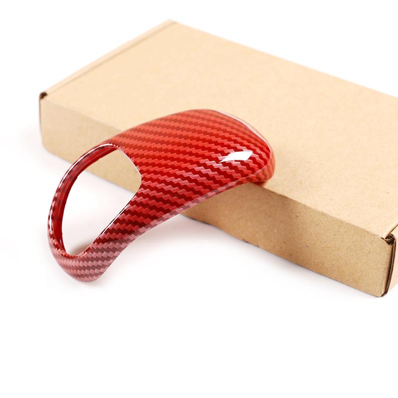 Carbon Fiber Style Car Gear Shift Head Protective Cover Trim Fit For Nissan Frontier 2014 Auto Interior