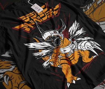 Maglietta MetalGreymon Digimon Adventure Greymon Agumon Maglietta WarGreymon
