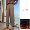 Women's Small Harem Pants - Autumn/Winter, 8/9 Length, Plus Velvet Thick Wool, Elastic Waist Casual Sweatpants