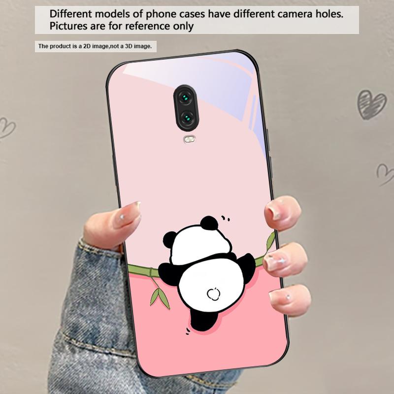 Cute and Adorable Panda For OnePlus Ace 2 3 2V 5 Pro Nord CE 2T 2 3 Lite N20 N30 6 7T 8 T 9 10 Pro 11R 12R 13R Glass Phone Case