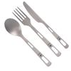 Camping Knife Fork Spoon Set Ti Tableware Reusable Outdoor Flatware for Backpacking Camping