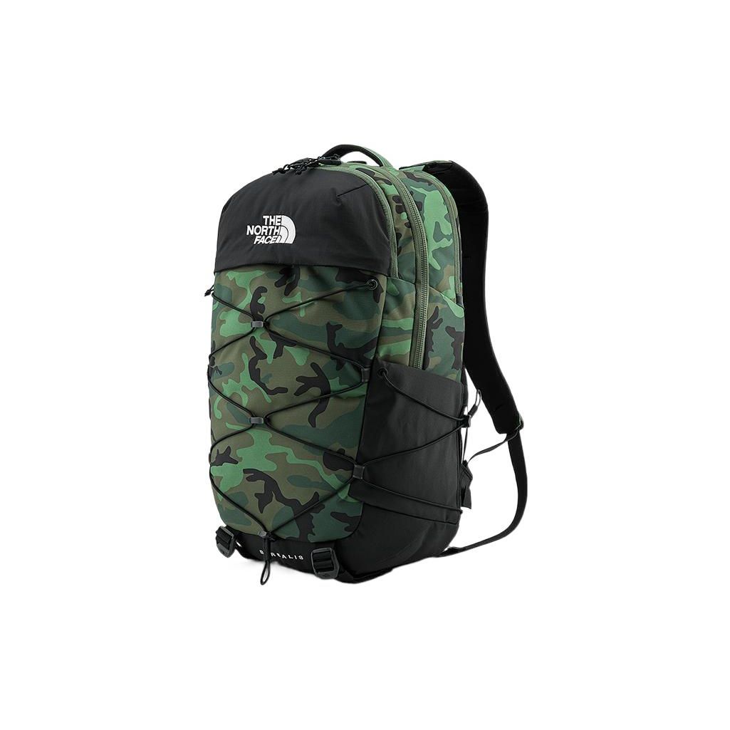 The North Face 28L Sports Large Capacity Camouflage Print Backpack Unisex Backpack Military-Green 52SE-28F