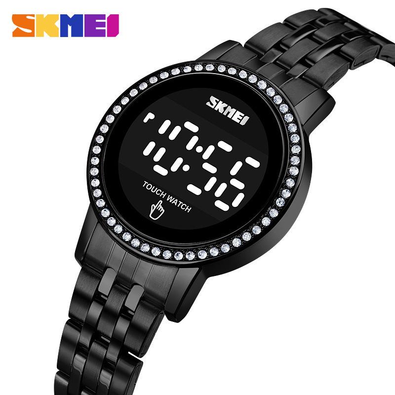 SKMEI Women's Waterproof LED Touch Screen Watch - Versatile Steel Band for Exquisite Fashion and Business Use
