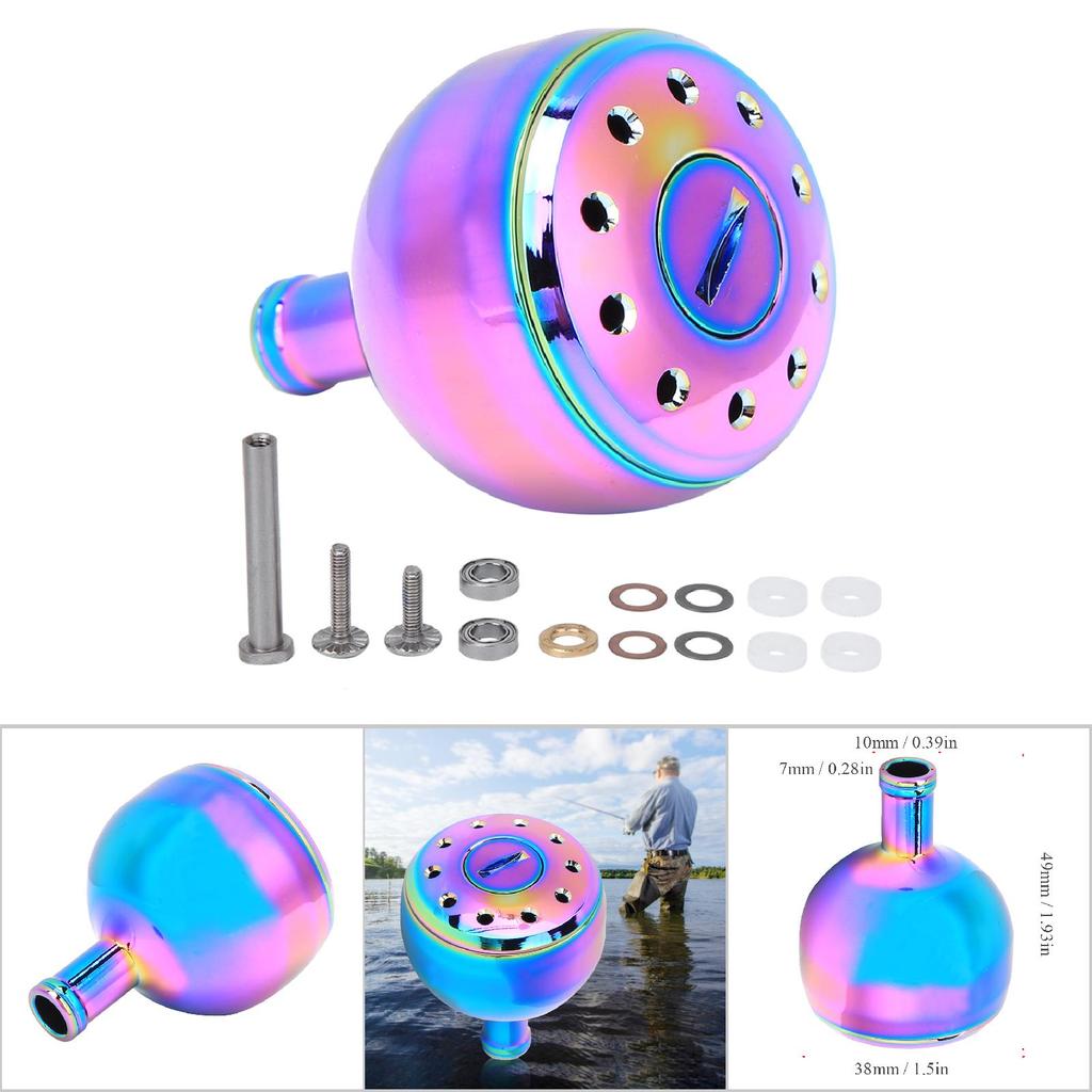 38MM Aluminium Alloy Colorful Fishing Wheel Handle Modification Rocker Arm Power Knob ReelHandle Reel