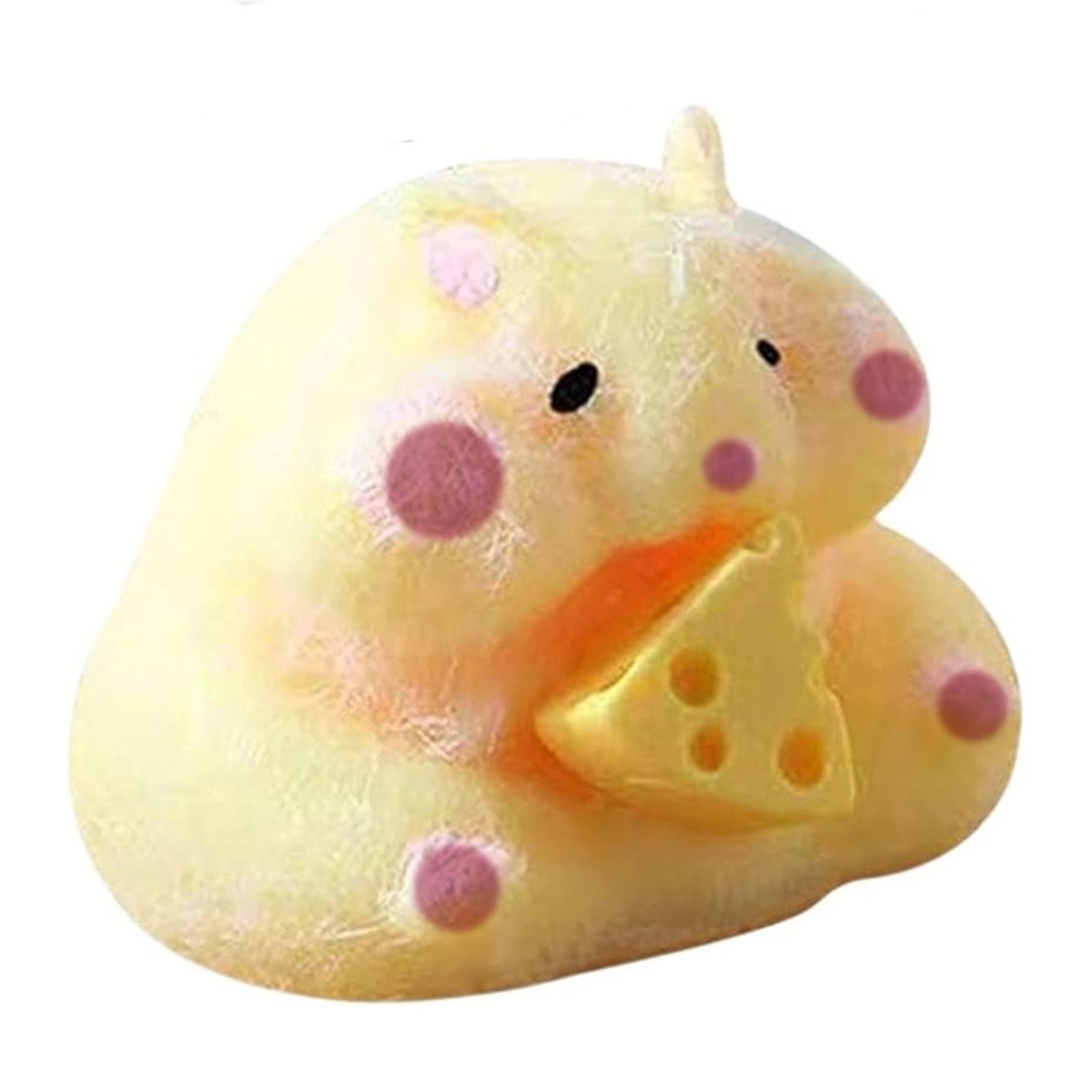 Hamster Squeezing Fun Pig Cheese Soft Sticky Bag Mud Feeling Squeezing Slow Decompression Toy жёлтый