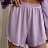 GMXIA Long Sleeve Shorts Autumn and Winter O-Neck Pajamas Two Piece Women's Home